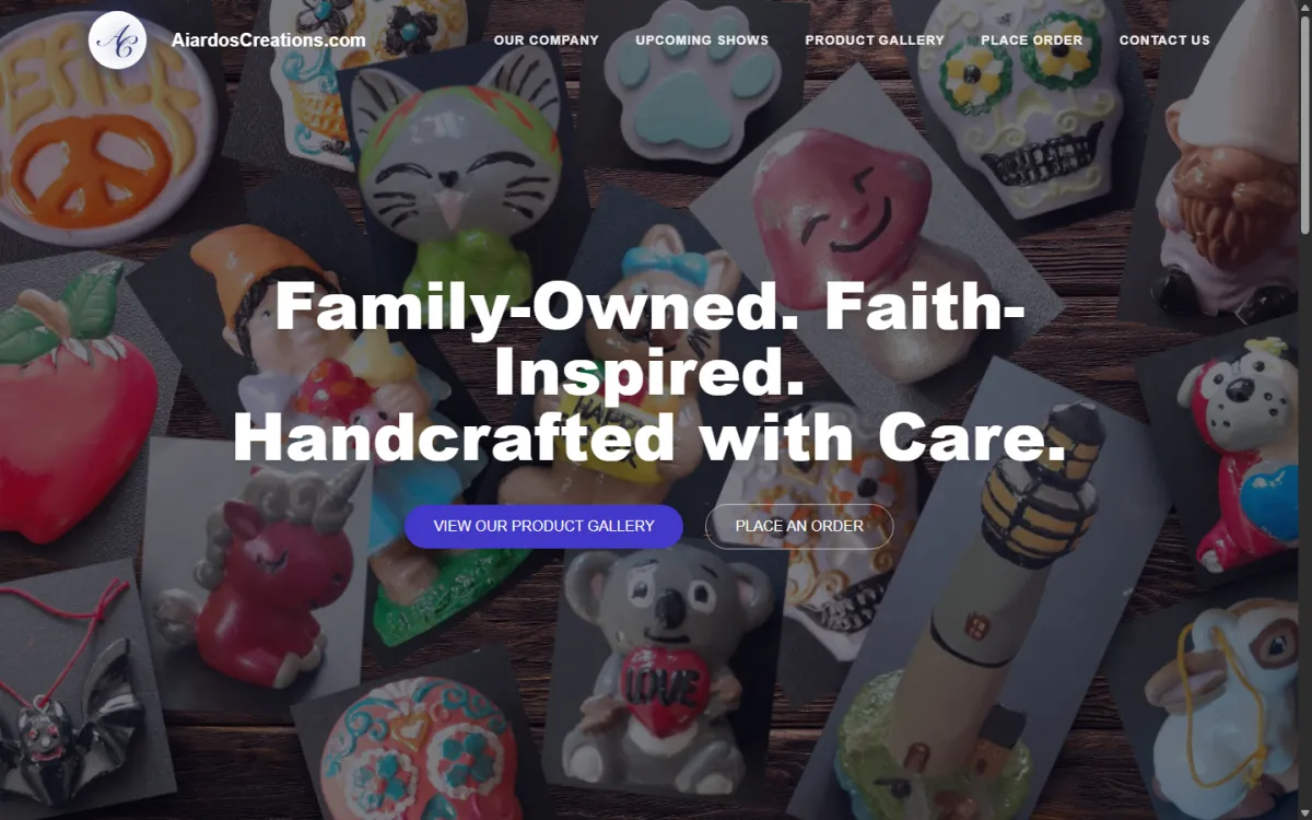 Homepage preview of Aiardos Creations
