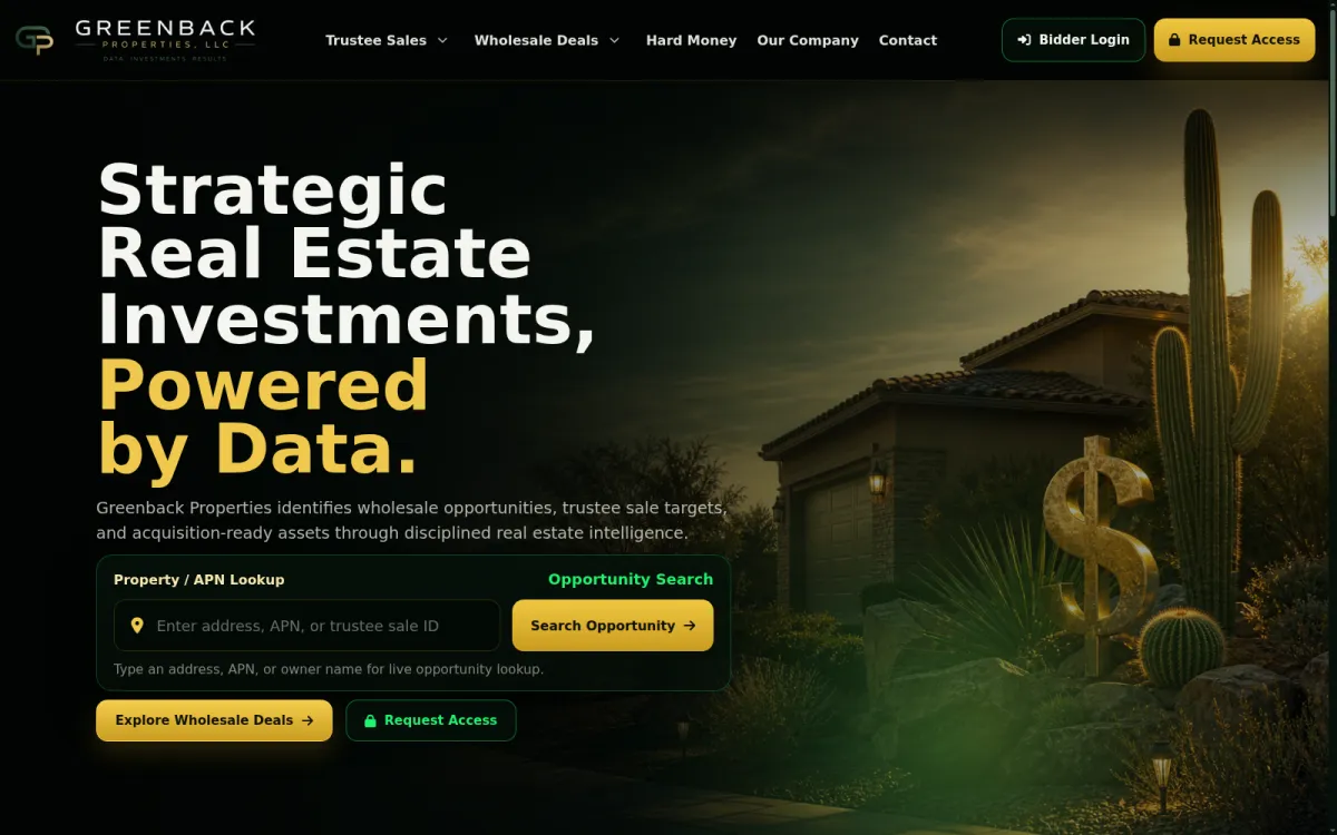 Homepage preview of Greenback Properties
